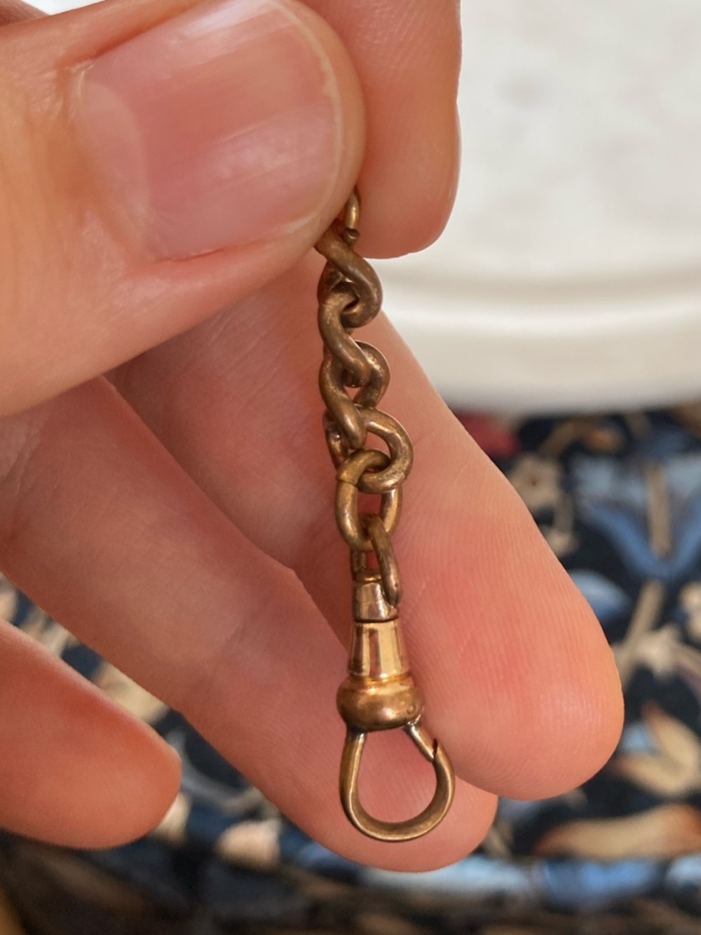 Antique Victorian/Edwardian Fob Clip Charm Holder 1.75”